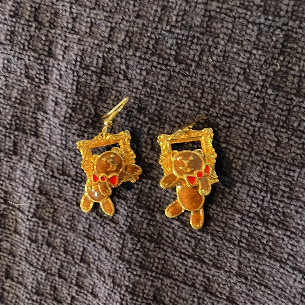 Teddy bear earrings